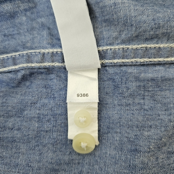 Bonobos Men's Cotton Chambray Short Sleeve Standard Fit Button Down Shirt M - Picture 6 of 8